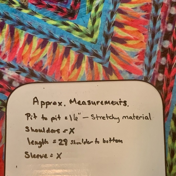 XNYC Womens Knit Tank Top Size S Pink Blue Feather Native Print Pullover boho - Picture 6 of 7